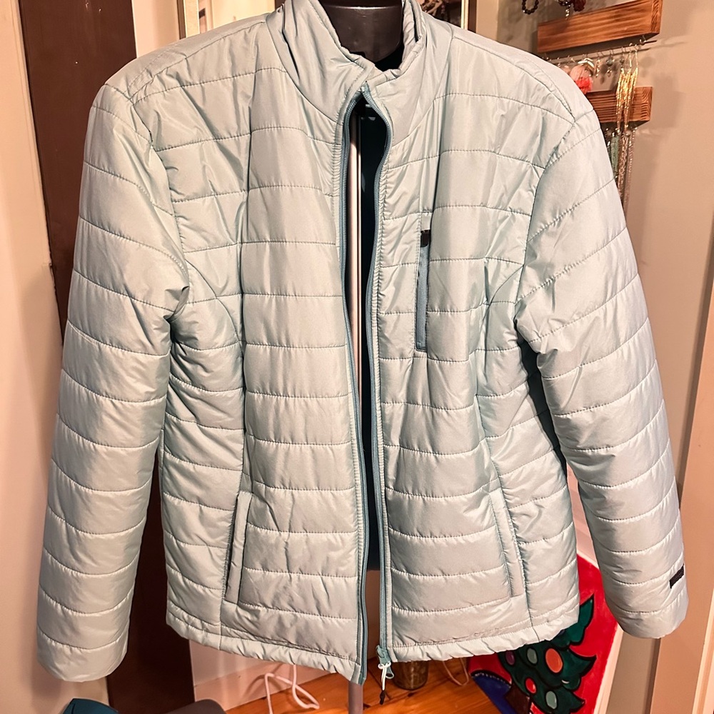 Women's Light Blue Puffer Jacket